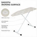 Folding T-Leg Ironing Board, 53 x 14 Inch, Adjustable Height, for Home Use