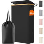 Lifewit 65L Slim Laundry Hamper with Lid and Removable Bag, Beige