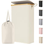 Lifewit 65L Slim Laundry Hamper with Lid and Removable Bag, Beige