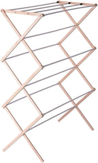 Household Essentials 5001 Collapsible Folding Wooden Clothes Drying Rack For Laundry | Pre Assembled