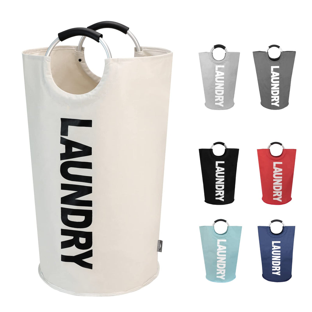 DOKEHOM 125L X-Large Laundry Basket Bag, Collapsible Tall Hamper, Black