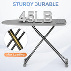 APEXCHASER Foldable Compact Heigh Adjustable Ironing Board with Silicone