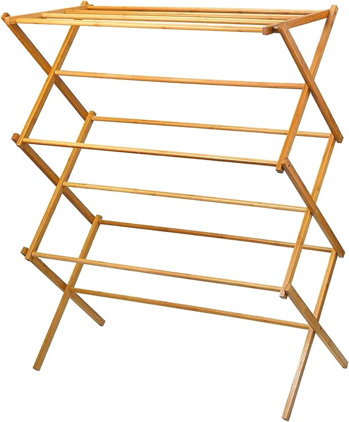 Home IT Wooden Clothes Drying Rack for Laundry - Foldable & Pre-Assembled