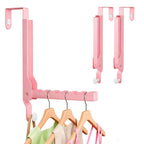 2 Pack Over The Door Hanger, Folding Over The Door Drying Rack, Over The Door Hooks, Door Hanger for Clothing, Over The Door Clothes Hanger,Portable Compact Clothes Drying Rack,White