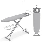 KINGBOARD Multi Functional Ironing Board with Clothes Shelf and Cord Holder