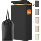 Lifewit 65L Slim Laundry Hamper with Lid and Removable Bag, Beige