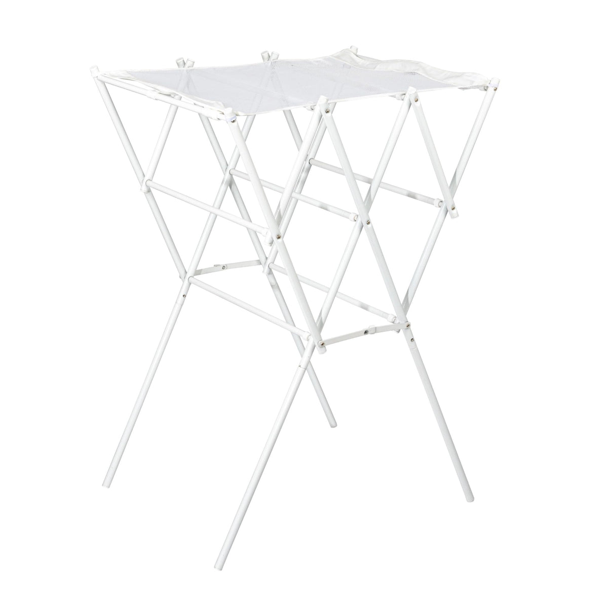 Household Essentials Clothes Drying Rack, Foldable, Expandable and Collapsible Laundry Drying Rack, Silver