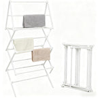 ZOES HOMEWARE 4 Tier Clothes Drying Rack Foldable | Foldable Clothing Drying Rack | Laundry Drying Rack Collapsible for Laundry Room, Dorm, Expandable Sturdy Metal Design | Black 29"L x 11.5"W x 53"H