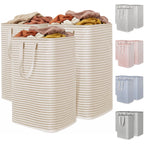 Lifewit 80L Large Laundry Baskets, Laundry Hampers Bags, 2 Pack, Beige