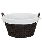 Household Essentials Wicker Laundry Basket with Handles, Handwoven Willow, and Removable Washable Liner, Natural