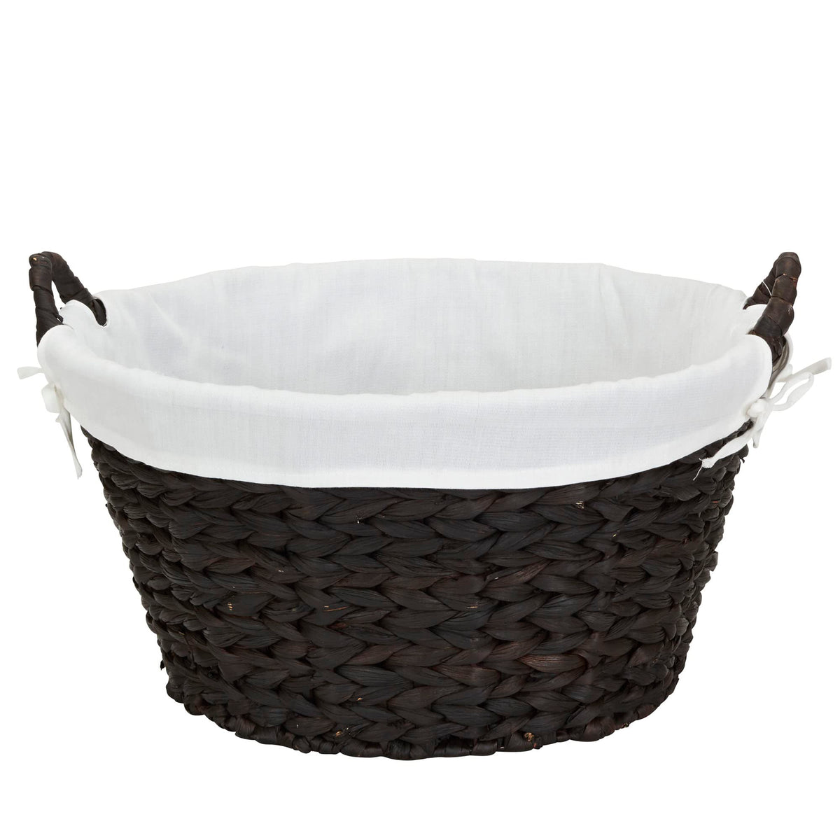 Household Essentials Wicker Laundry Basket with Handles, Handwoven Willow, and Removable Washable Liner, Natural