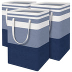 BlissTotes 3-Pack Laundry Basket, Collapsible Laundry Hamper, Grey, 75L