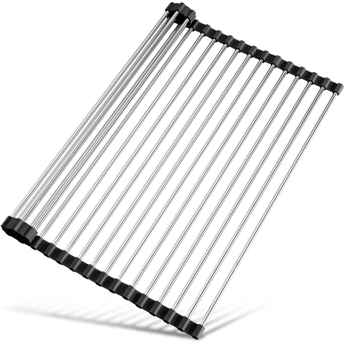 Tomorotec Roll Up Dish Drying Rack Over Sink, 304 Steel, 17.7x15.5, Grey