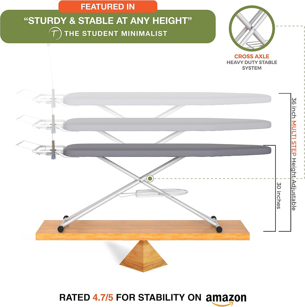 Xabitat Ironing Board 57" x 15" Foldable with Wall Hanger