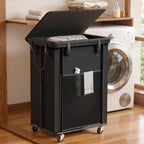 Laundry Hamper with Wheels, 150L Rolling Laundry Basket with Bag & Handles