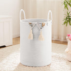 Artfeel Laundry Basket,Woven Cotton Rope Laundry Hamper,60L for Decor Storage of Dirty Clothes,Toys and Blankets in Bathroom,Baby Room and Living Room