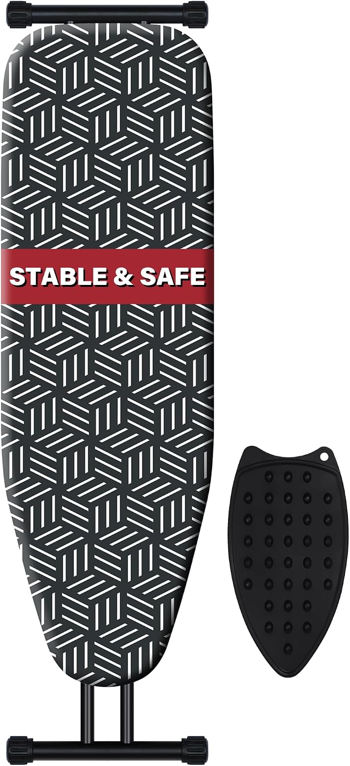 caius Ironing Board 43''x13'', 7 Adjustable Heights, Stable, Saves Space