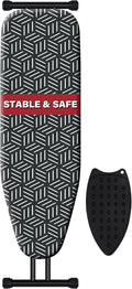 caius Ironing Board 43''x13'', 7 Adjustable Heights, Stable, Saves Space