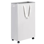efluky Slim Laundry Hamper with Wheels, Rolling Laundry Basket for Clothes, Small Laundry Basket for Bedroom, Dorm and Laundry Room, 60L (12.7 Gallons) Beige