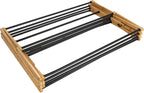Household Essentials Bamboo Folding Clothes Drying Rack | Large Capacity, 14 Coated Metal Dowels, 28 Feet of Drying Space | Eco-Friendly, Collapsible Indoor Rack for Apartments, Homes & Dorms