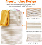 Lifewit 80L Large Laundry Baskets, Laundry Hampers Bags, 2 Pack, Beige