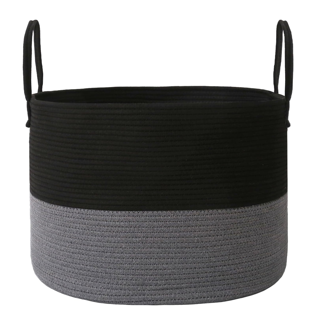 JMvicyroam 65L Extra Large Machine Washable Cotton Rope Blanket Basket
