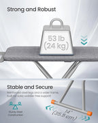 SONGMICS Ironing Board, Foldable, with Stable Iron Rest, 43 x 13 Inches