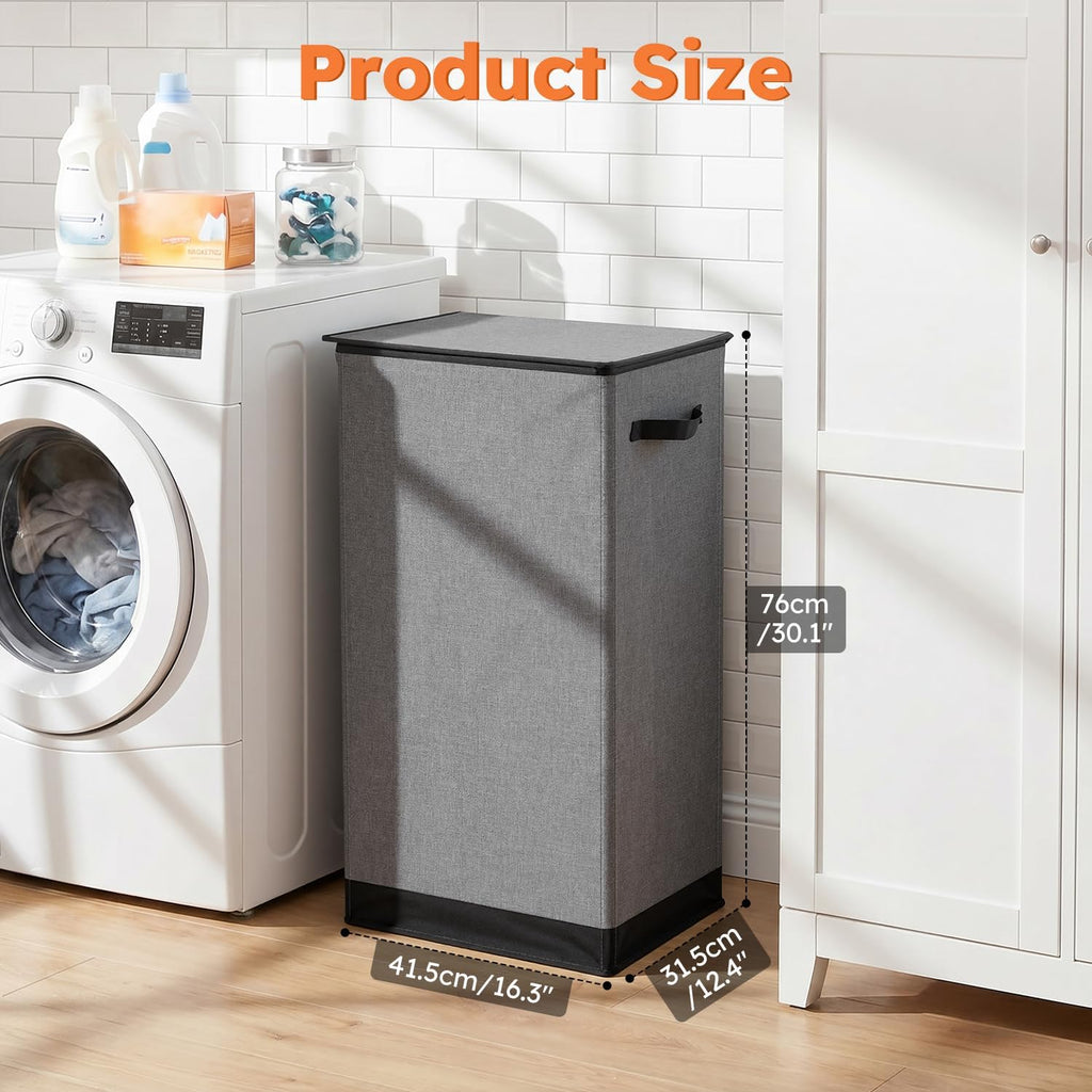 SOLEDI 100L Laundry Hamper with Lid, Large Collapsible Laundry Basket