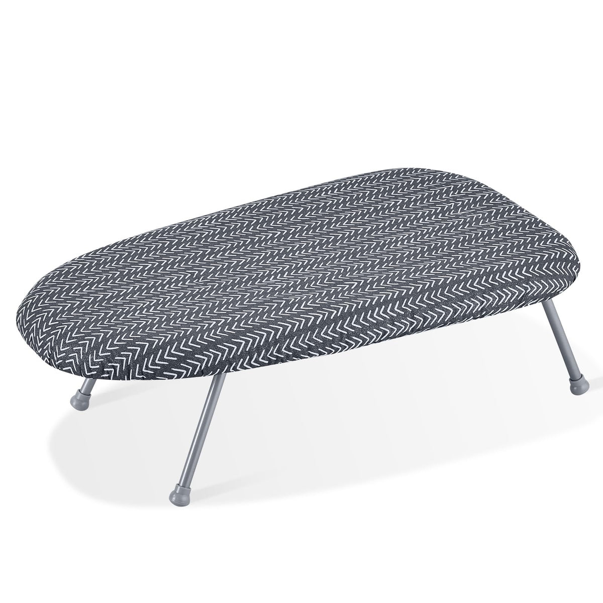 VEVOR Ironing Board with Bottom Storage Tray, Thickened 4 Layers Iron Board with Heat Resistant Cover and 100% Cotton Cover, 10 Adjustable Heights Ironing Board for Home Laundry Room Use (Size 55x15)