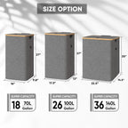 BALEINE 100L Laundry Hamper with Lid, Large Laundry Basket Bin