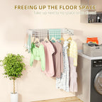 BAKON Wall Mounted Clothes Drying Rack 23.6'',Space Saving for Laundry Room