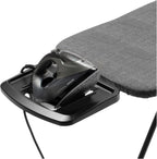 Brabantia XL Comfort Ironing Board with Solid Steam Iron Rest | Large (Size C) | Fairtrade Denim Black Cover | Adjustable Height (27-38"), Easy Fold, Anti-Collapse Lock, Non-Slip Feet