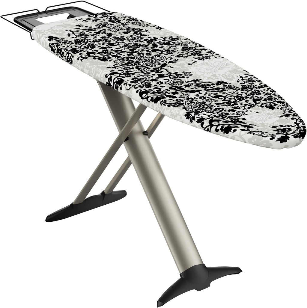 Bartnelli Pro Luxury Ironing Board - Extra Wide 51x19 Ironing Surface, Ultra-Premium Aluminum Build, Includes Steam Iron Rest, Adjustable Height, Foldable, European Made