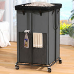 Laundry Hamper with Wheels, 150L Rolling Laundry Basket with Bag & Handles