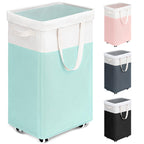 Goodpick 75L Laundry Basket with Wheels & Removable Wash Bag for Dorm