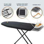 Ironing Board Full Size, RAINHOL Black 54"x13" Compact Ironing Board