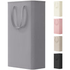 Lifewit Slim Collapsible Laundry Basket with Handles, 50L, Beige