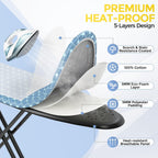 APEXCHASER Foldable 7-Level Heigh Adjustable Ironing Board with Iron Rest