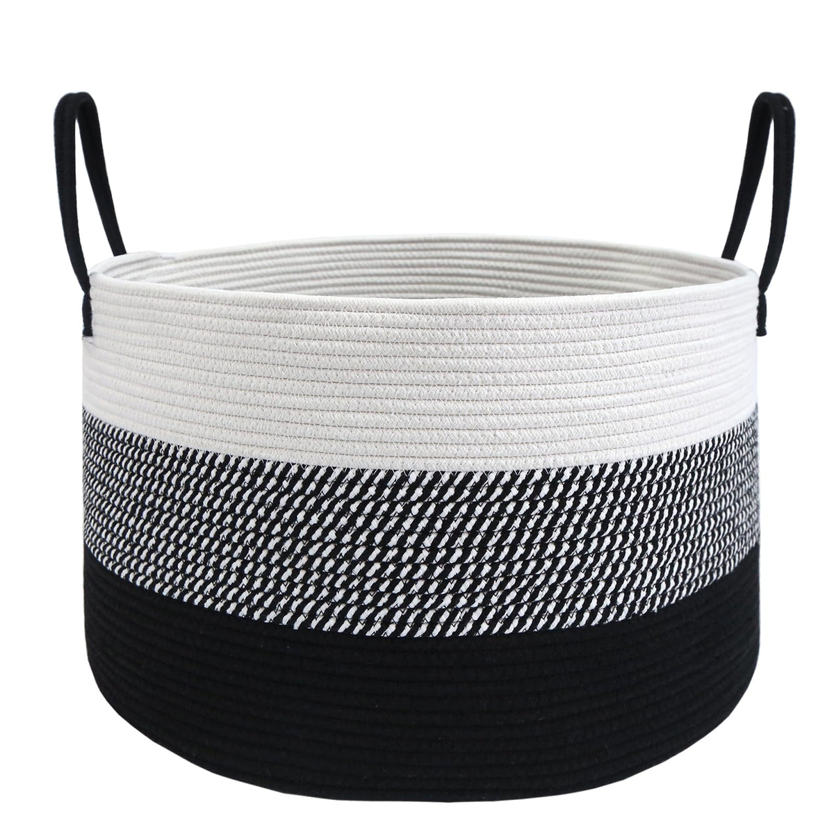 JMvicyroam 65L Extra Large Machine Washable Cotton Rope Blanket Basket