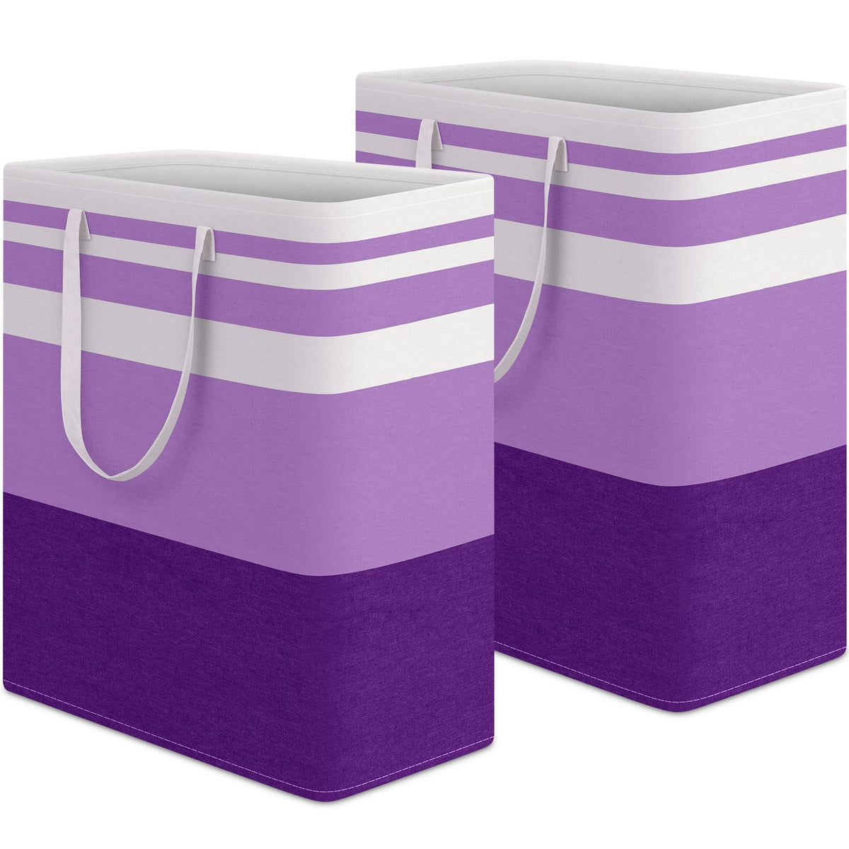 HomeHacks 2 Pack Large Laundry Baskets, Laundry Hampers Bags (Grey 75Lx2)