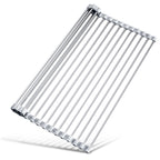 Tomorotec Roll Up Dish Drying Rack Over Sink, 304 Steel, 17.7x15.5, Grey