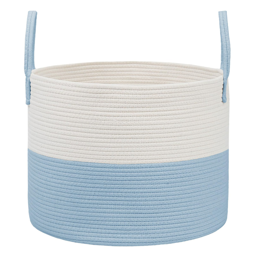 JMvicyroam 65L Extra Large Machine Washable Cotton Rope Blanket Basket