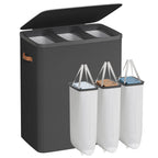 SONGMICS Laundry Basket, 170L Laundry Hamper with Lid, 2 Removable Bags