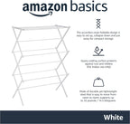 Amazon Basics Foldable Portable Clothes Drying Rack for Indoor Air Drying, Collapsible Design, 14.5" D x 29.5" W x 41.8" H, White