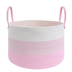 JMvicyroam 65L Extra Large Machine Washable Cotton Rope Blanket Basket