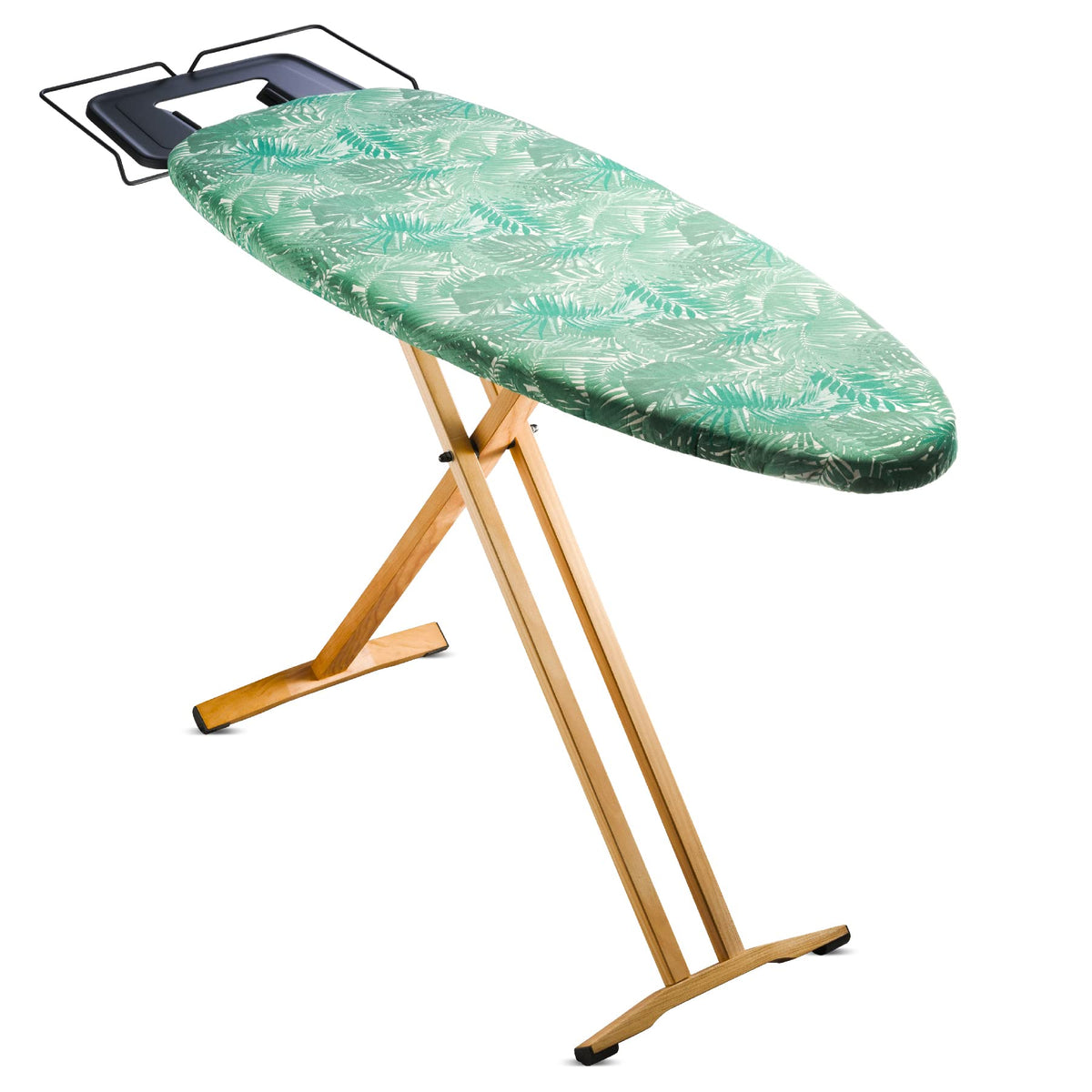 Bartnelli Pro Luxury Ironing Board - Extra Wide 51x19 Ironing Surface, Ultra-Premium Aluminum Build, Includes Steam Iron Rest, Adjustable Height, Foldable, European Made