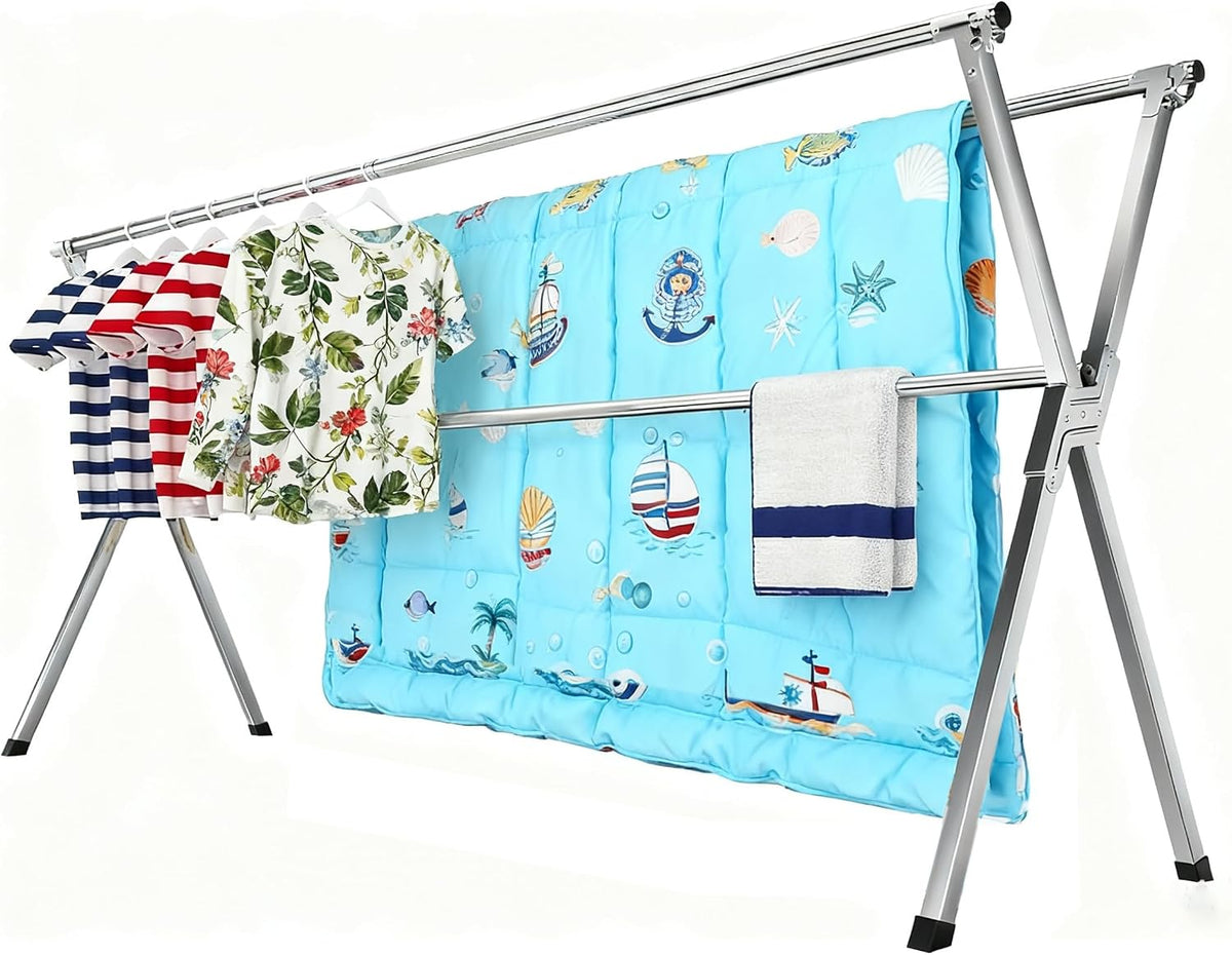 Drying Racks Clothing for Outdoor with 20 Windproof Hooks