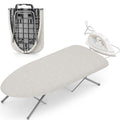 KINGBOARD Small Ironing Board with Iron Rest, Extra Thick Cover 30x12 Blue