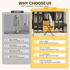 KINGBOARD 2-in-1 Stander & Steam Foldable Ironing Board with Iron Rest