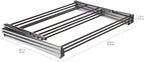 Amazon Basics Foldable Portable Metal Clothes Drying Rack for Indoor Air Drying, Energy Saving, 14.5 x 29.5 x 41.8 inches, Chrome Silver
